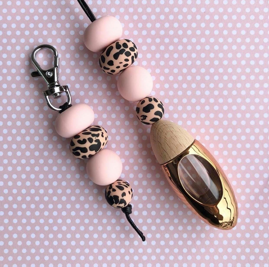 Pink Leopard Keyring and Diffuser
